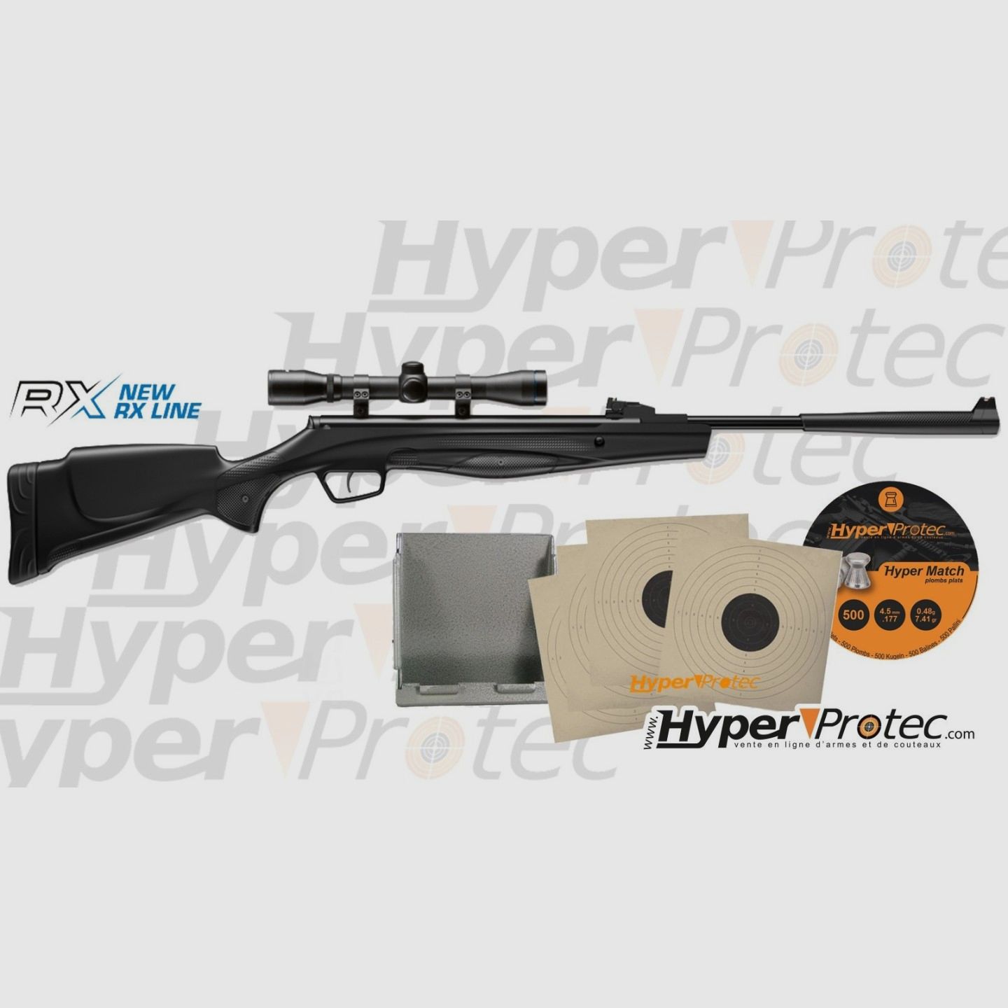 Pack Stoeger RX5 + Zielfernrohr + Diabolos + Zielscheibe