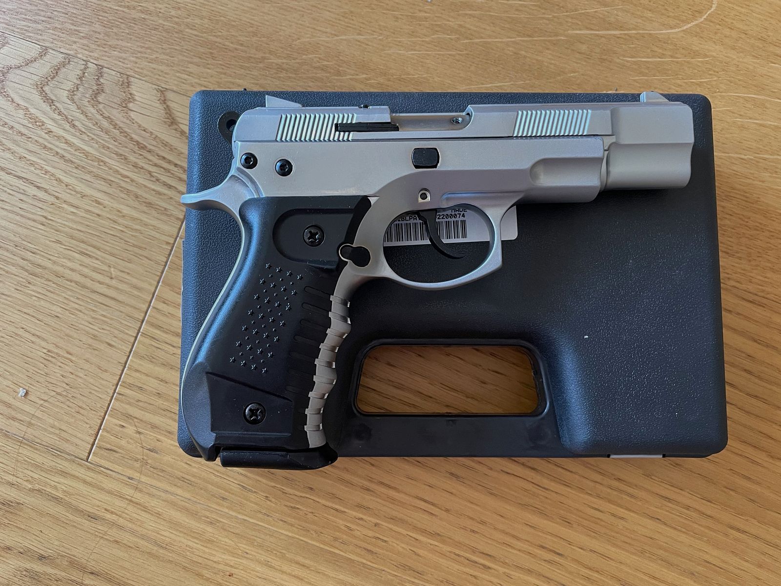 BLOW C75 Chrome Mat 9mm P.A.K. Pistolet d'alarme CZ75 Réplique