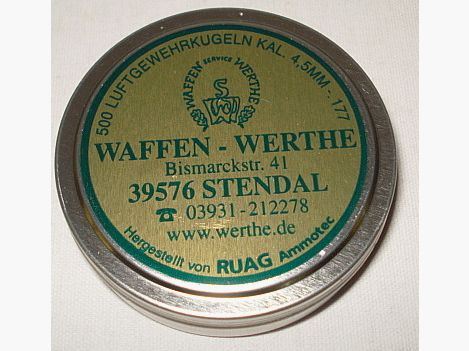 RWS Hausmarke Flachkopf - 4,50mm/0,45g/geriffelt(a500)