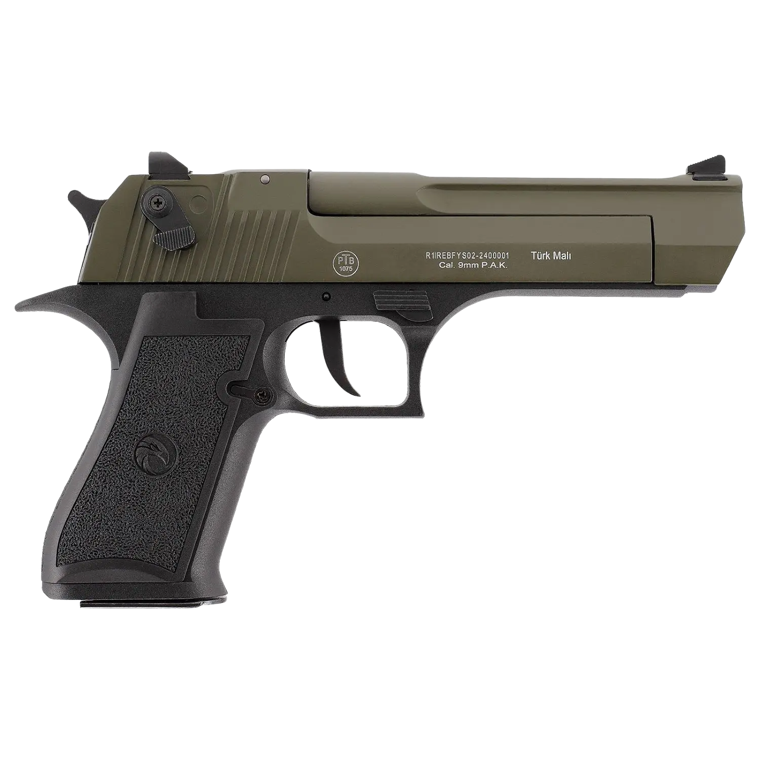 Retay Big Fifty LW oliva 9mm P.A.K. pistola a salve, immagine 1 di 2