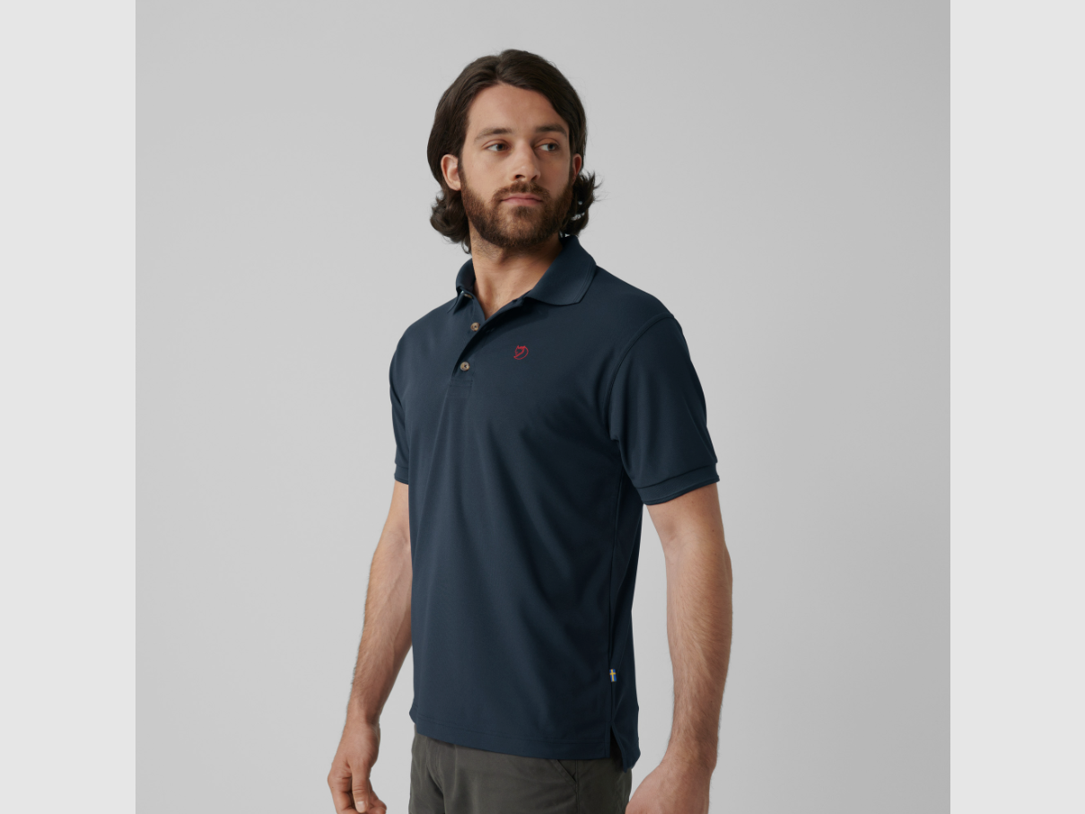 Fjällräven Crowley pique polo shirt in Dark Olive, image 2 of 5