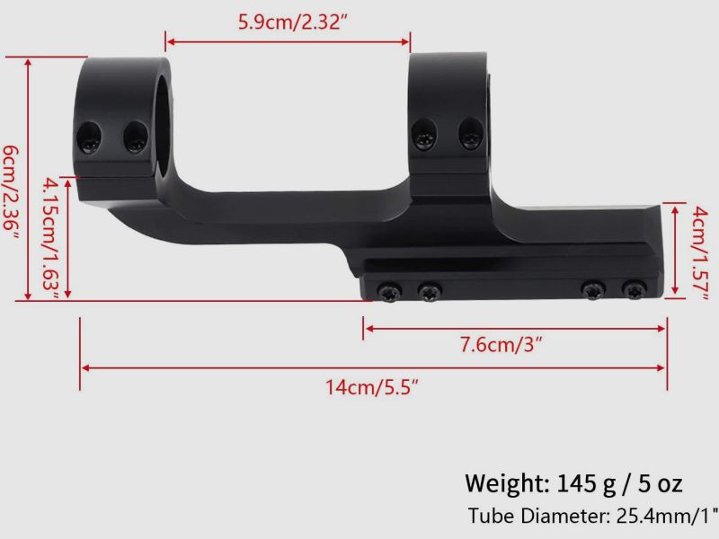 25,4 / 30 mm Zielfernrohrhaltering für Picatinny-Schienen