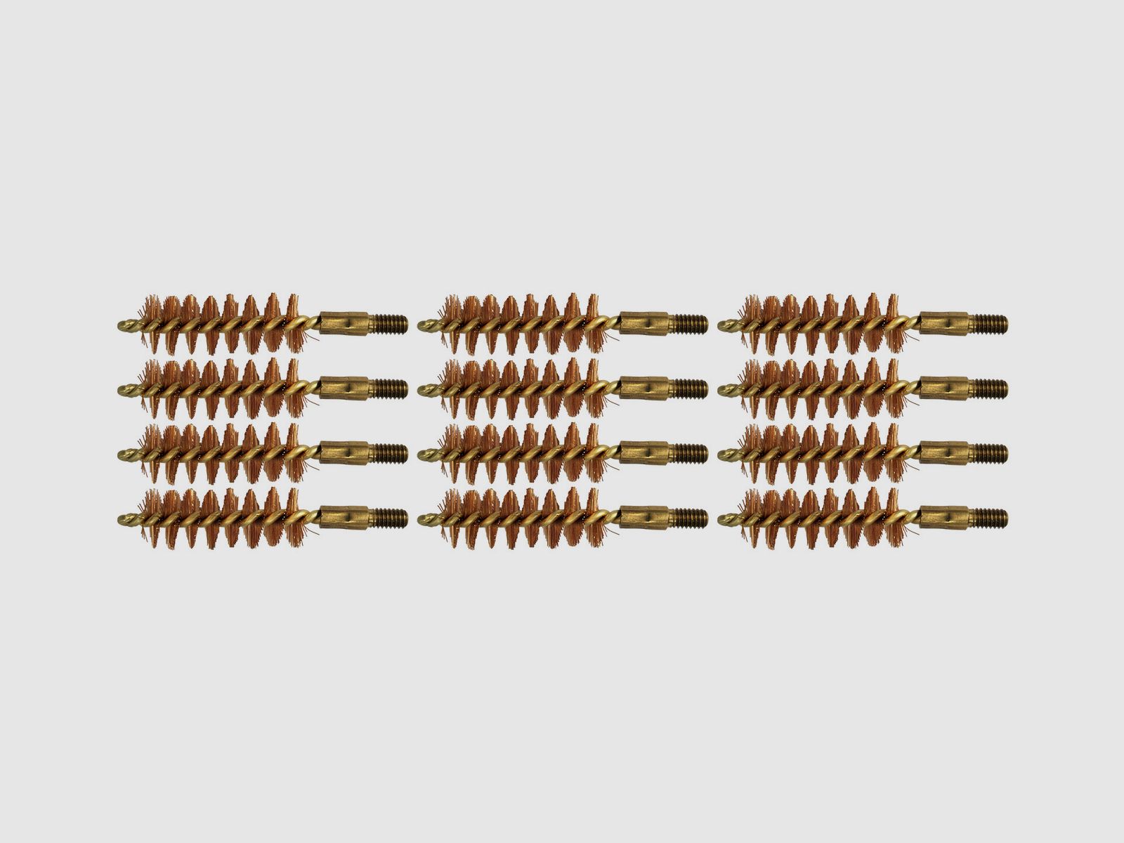 12 loopborstels brons .45/11,4mm pistool/revolver