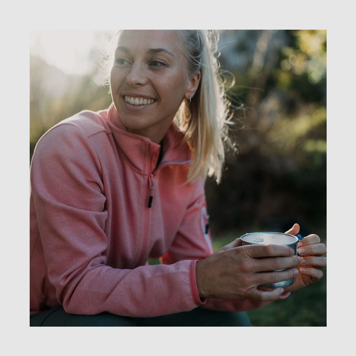 Veste femme CMP en Knit-Tech-Fleece avec couche intérieure en mesh Orchidea Bianco