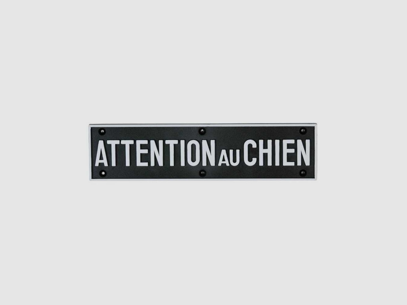 Achtung Hund Schild 24x6cm schwarz Januel