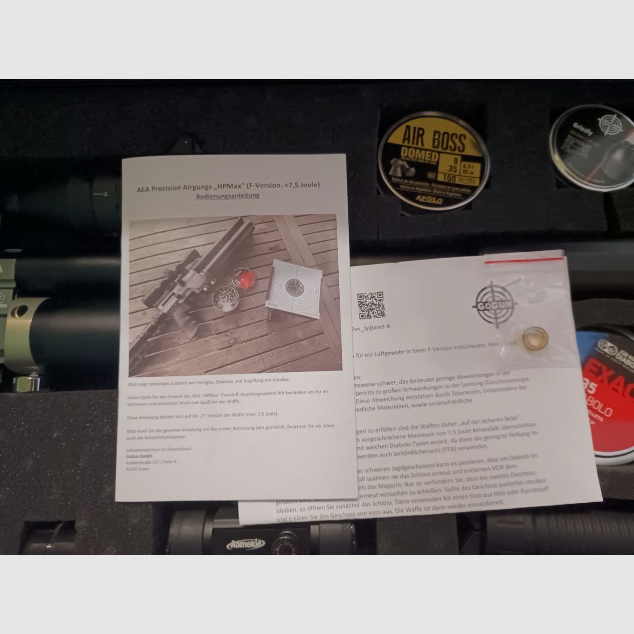 AEA HP Max Luftgewehr-Karabiner Kaliber 9mm F-Version - Neuwertig