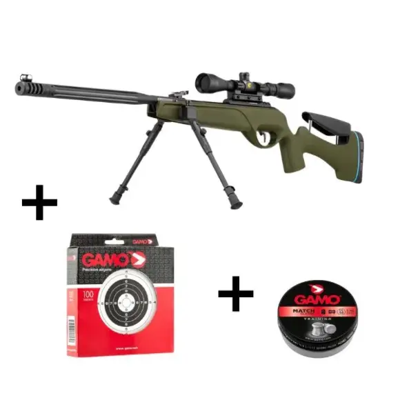 Pack Carabine Gamo HPA Mi Jungle 3-9x40WR avec Bipied Double