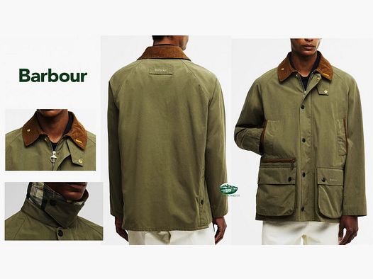 BARBOUR Giacca Bedale Icons casual colore verde cotone