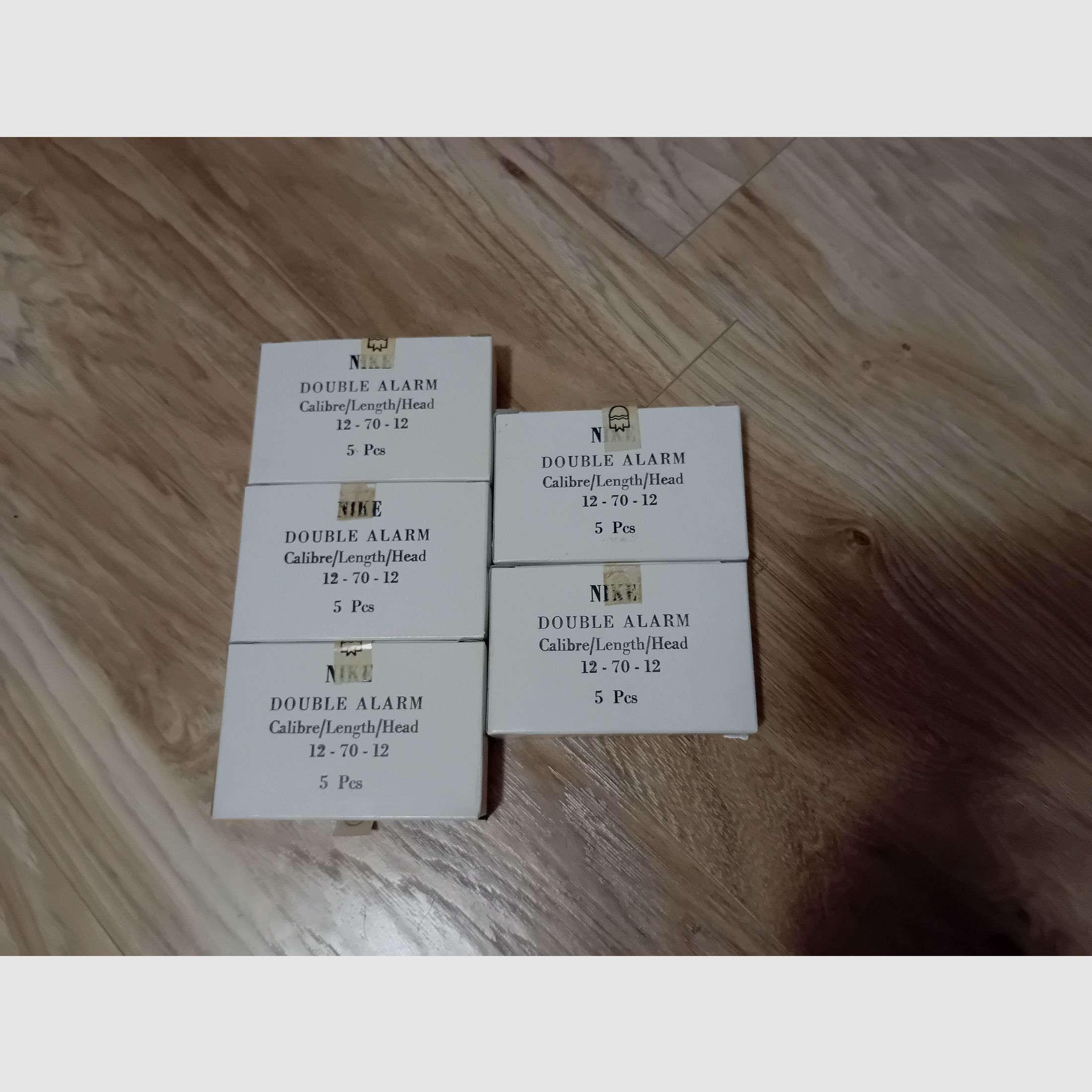 5x5 cartridges caliber 12/70 DOUBLE ALARM, NIKE/FIOCCHI