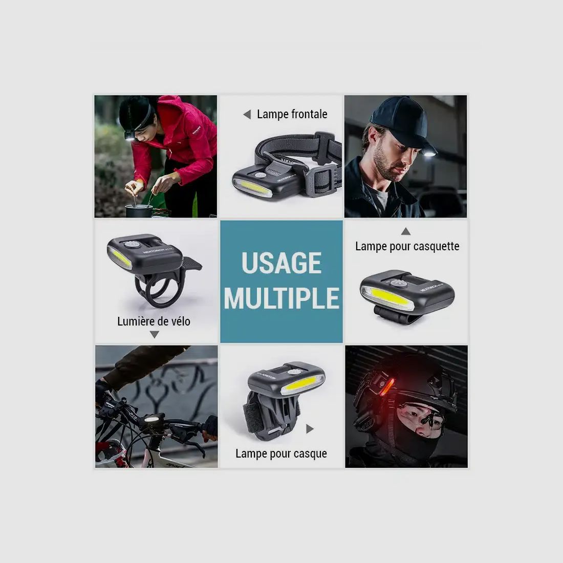 UT10C 170 lumen USB-oplaadbare multifunctionele clip-lamp (5-in-1) Nextorch, afbeelding 2 van 6