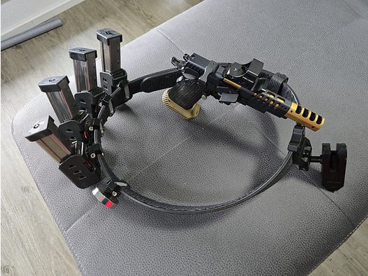 2011 HPS Racegun Open Master 9mm Major + STI blocco di sicurezza per l'holster DAA X + 4x tasche per caricatori DAA + magnete incluso 4 caricatori STI (ognuno da 20 colpi) + 1000 proiettili