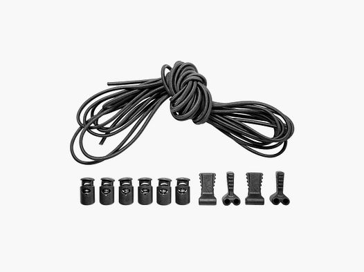 Set de fixation Tasmanian Tiger Bungee Cord Tab Set - Noir