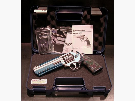 @ White-Diamond BLUE VELVET DuoTone S&W 686 6"Zoll 357 Magnum @