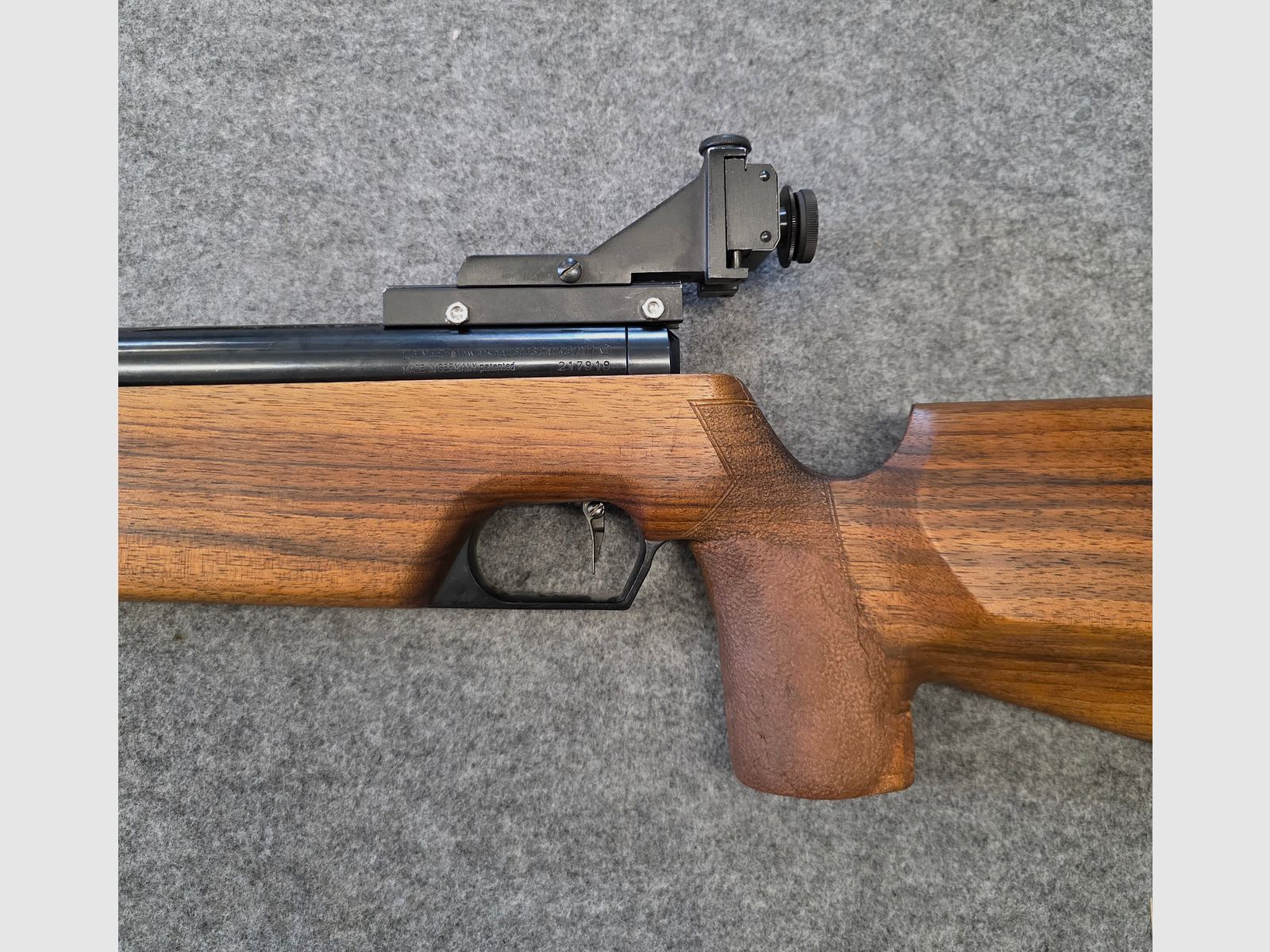 Seitenspanner Feinwerkbau FWB Mod. 300s Luftgewehr Match Gewehr mit Diopter Visier Erhöhung