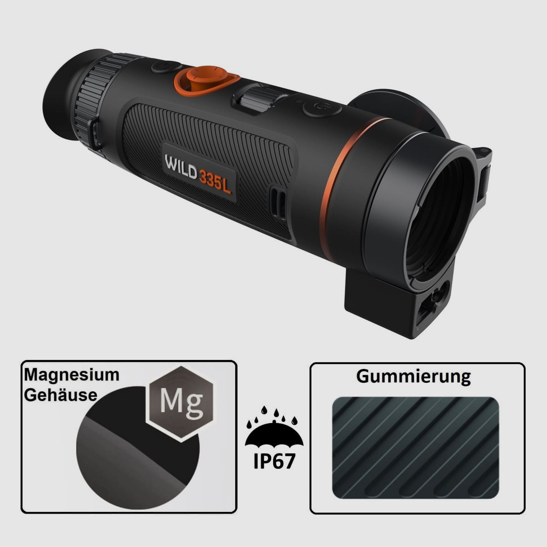 ThermTec WILD 635 L 35mm lente 18 mk 640x512 cámara termográfica