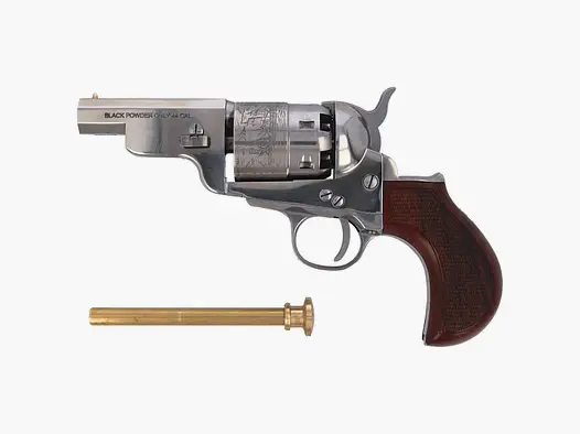REWOLWER PIETTA 1851 COLT NAVY YANK STEEL OLD SILVER SNUBNOSE .44 (YASOS44MTLC)