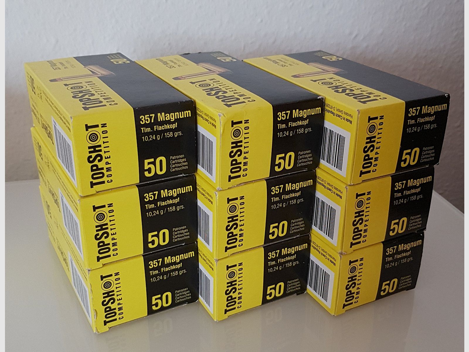 Patronenhülsen, .357Mag, TopShot, 450 Stück, inklusive Versand innerhalb Deutschland
