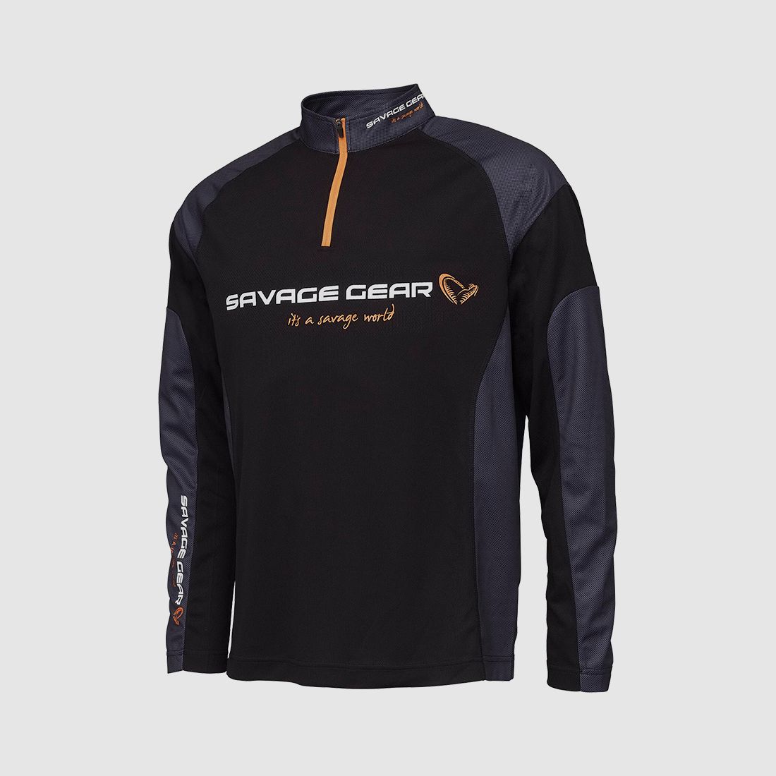 TOURNAMENT GEAR SHIRT 1/2 ZIP S BLACK INK