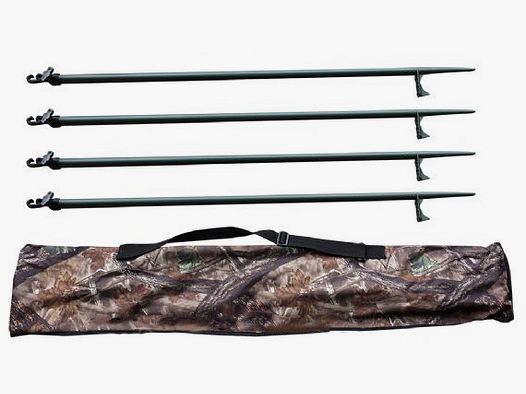 JVS Global Outdoor 4 Teleskopstangen Höhe 110 cm bis 180 cm inkl. Transporttasche
