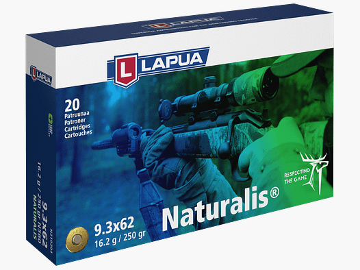9.3×62 Lapua Naturalis 16.2g / 250grs.