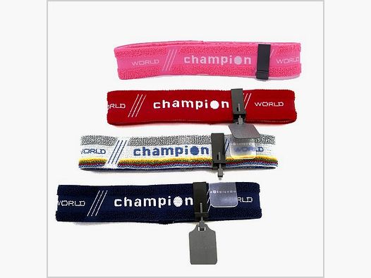 Champion fascia per la testa Velcro blu 1 clip berretto da tiro/fascia per la testa