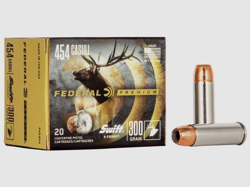 Federal Premium Swift A-Frame .454 Casull 300GR JHP 20 cartouches
