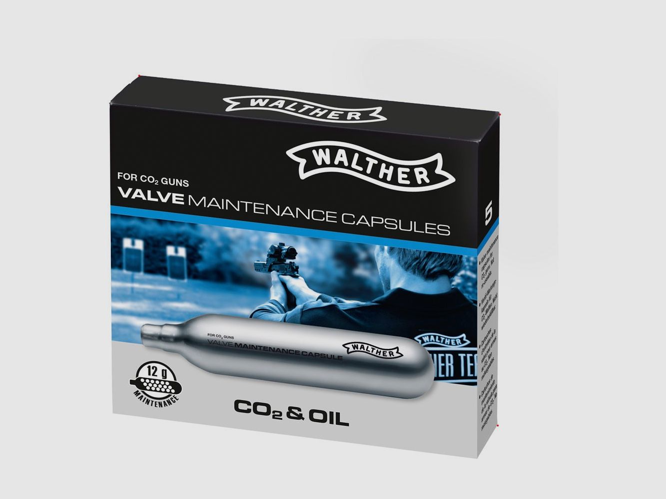 Walther CO2 Ventil-Wartungskapseln Inhalt: 5 x 12 g