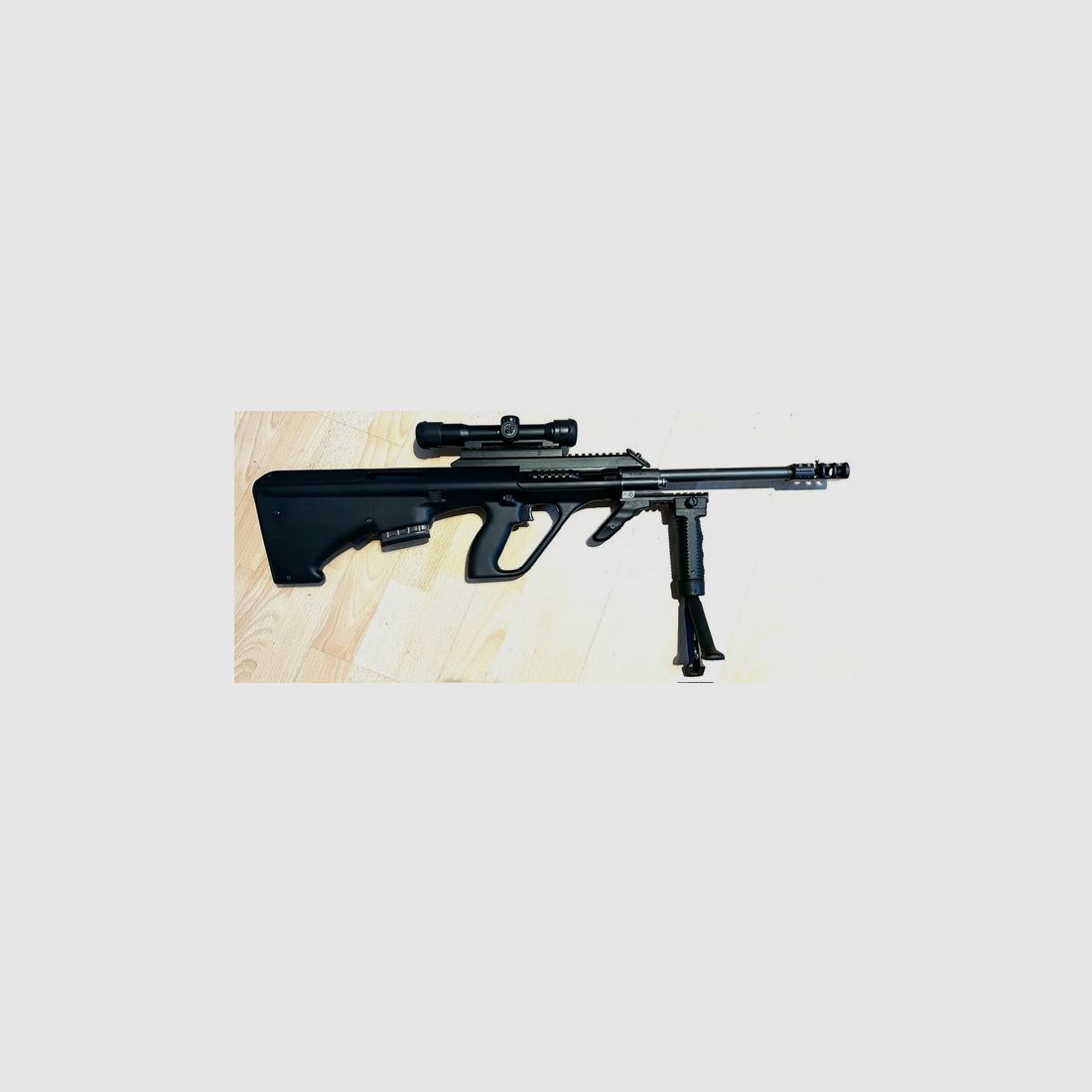 Steyr AUG reference weapon for sight test article - precision conversion prepared for sports use. (Alternative to Schmeisser, Hera, HK MR223, HK243, AR15, OA 15, Savage, DAR, Brunk, LDT)
