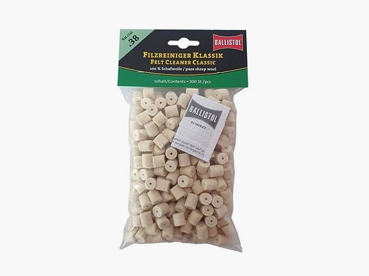 Ballistol Filzreiniger Klassik .357, .375, .38, 8,5mm, 9mm, 9,3mm 300 Stück