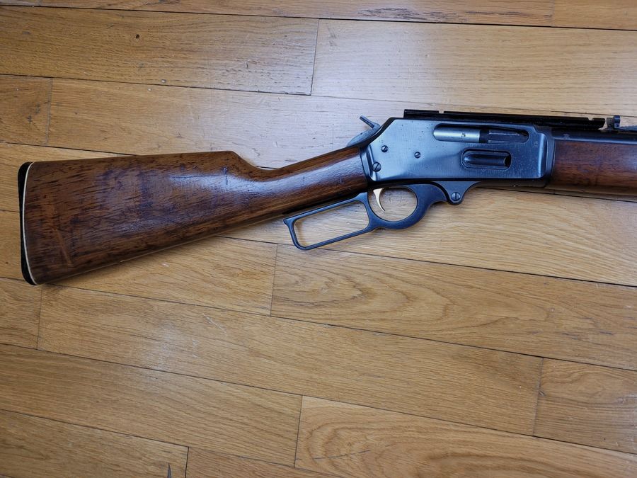 Gute Unterhebelrepetierbüchse Marlin – Modell 336 – Kaliber 30-30 Win – Schiene für Optik – sehr guter Zustand, Bild 4 von 10