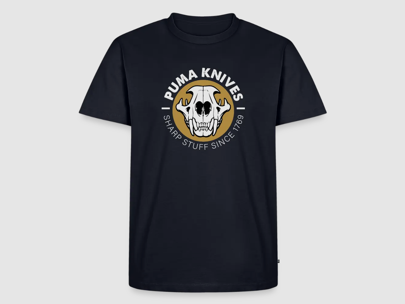 PUMA Men’s Premium T-Shirt "Skull Frontal Sharp Stuff" White