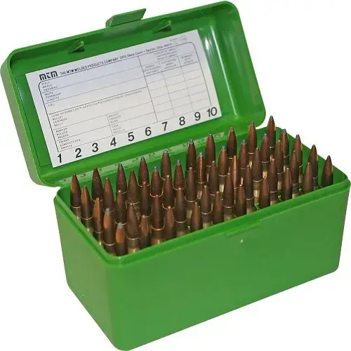 Boîte De Rangement Pour 50 Balles De Chasse Calibre 300Win Mag, 7mm Rem Mag + Munitions, image 4 sur 12