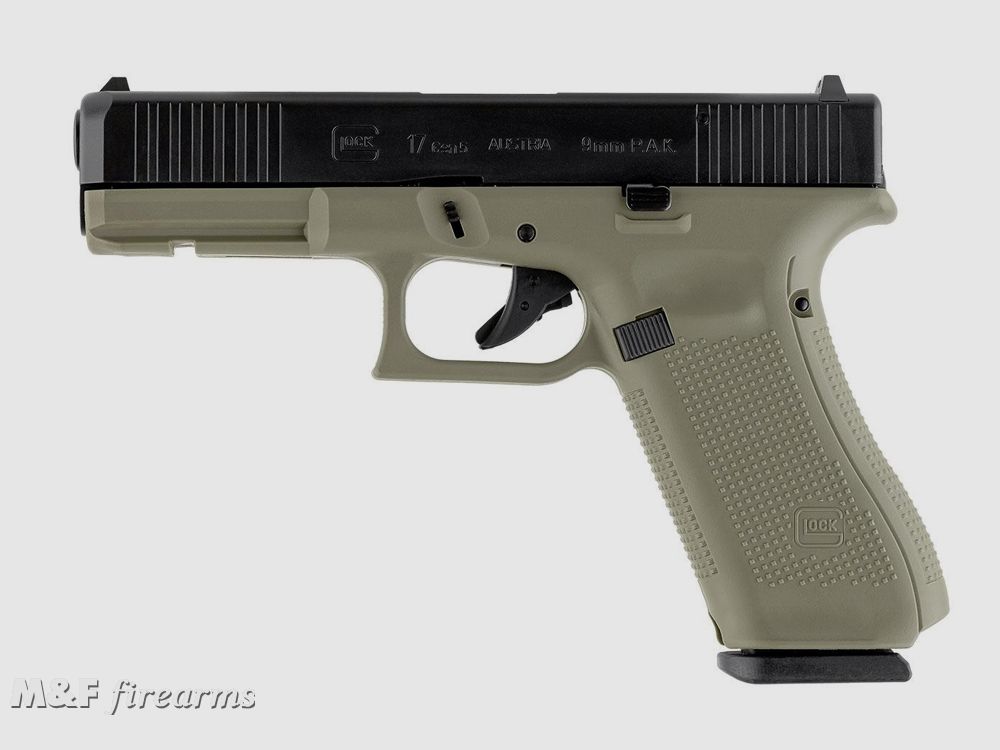 GLOCK 17 Gen5 Kaliber 9mm P.A.K. die von der Marke GLOCK lizensierte Schreckschusswaffe BFG limitiert