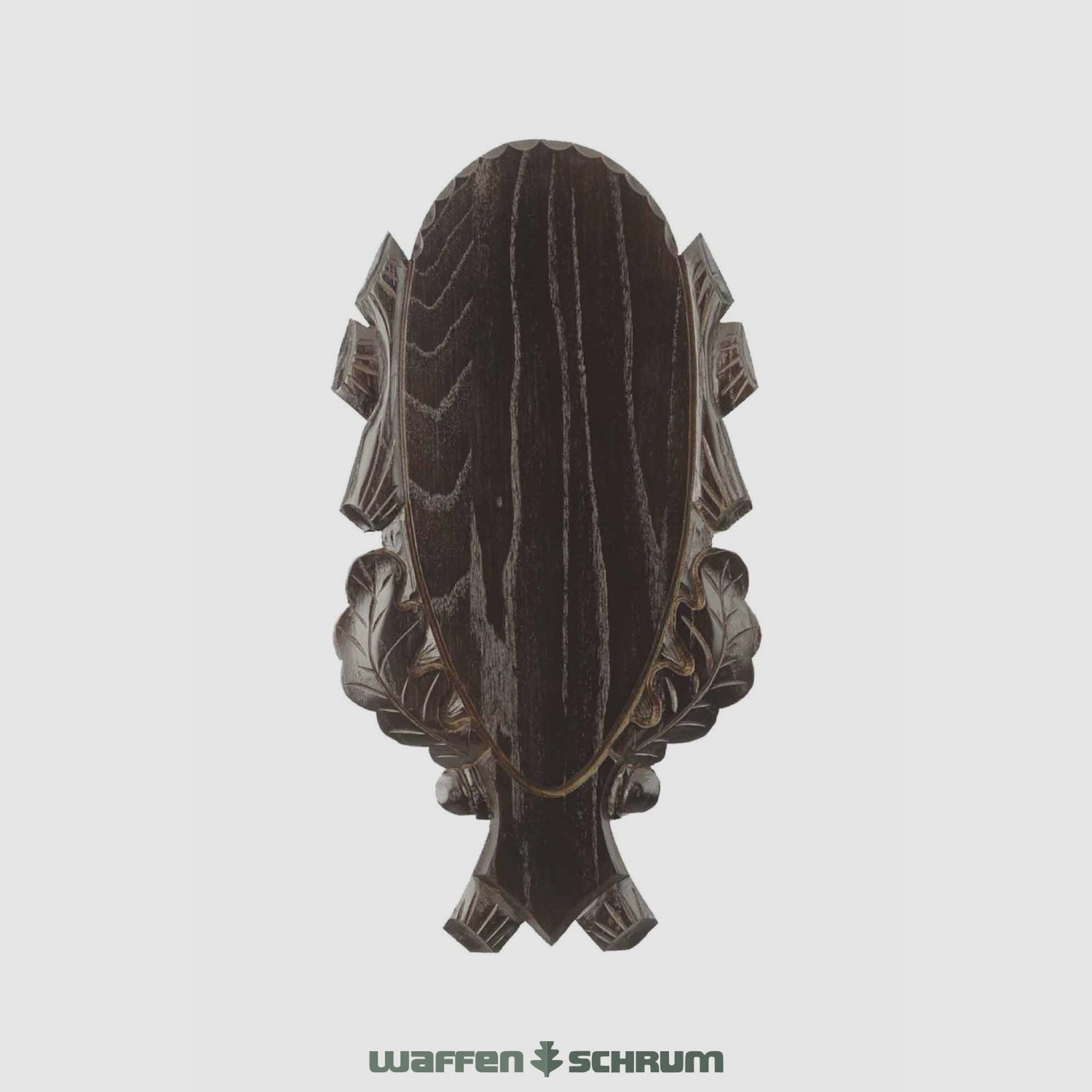 Eurohunt Geweihbrett 53x23cm Eiche - Dunkel - Geschnitzt