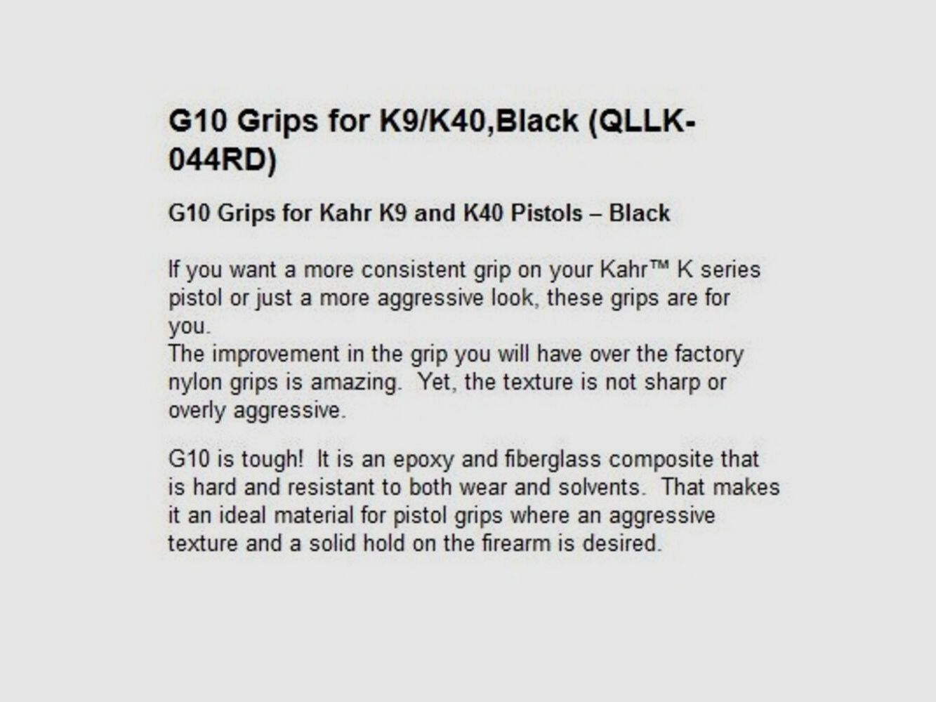 Kahr Arms Grip G10 Nr. 41 K9+40 9mm Luger/.40 S&W