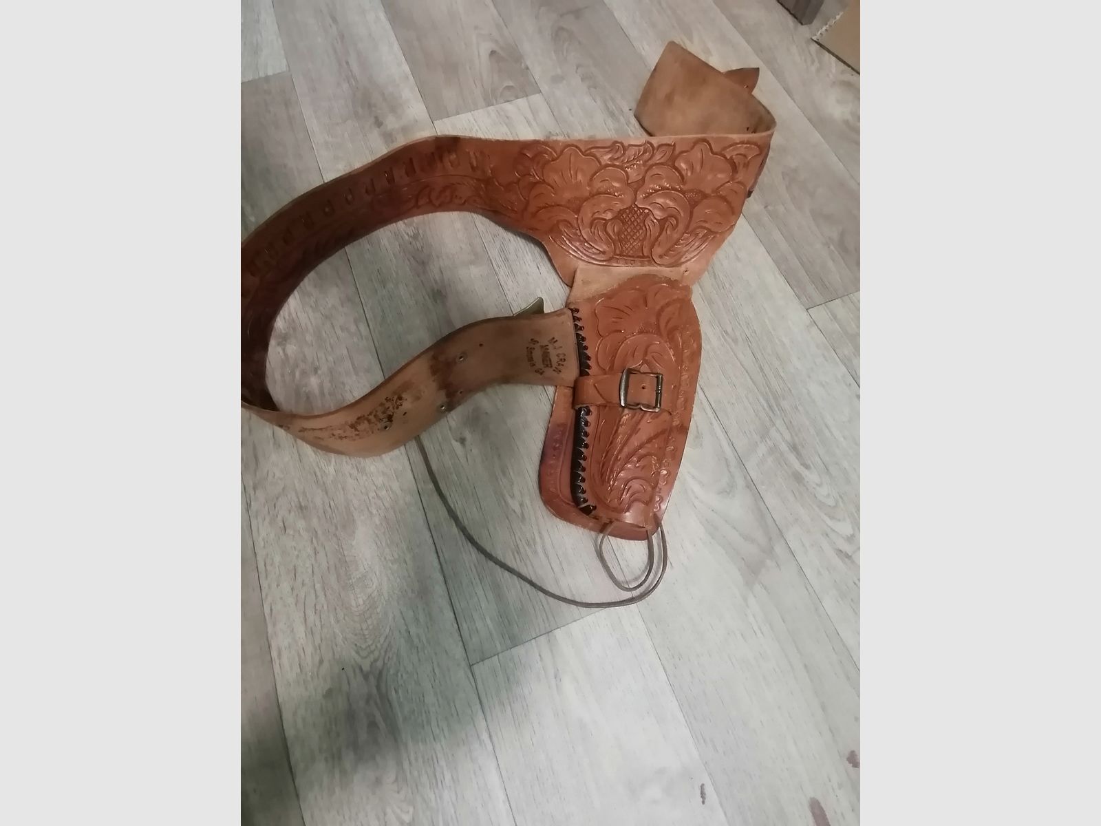 Western Revolver Gürtel Echt Leder