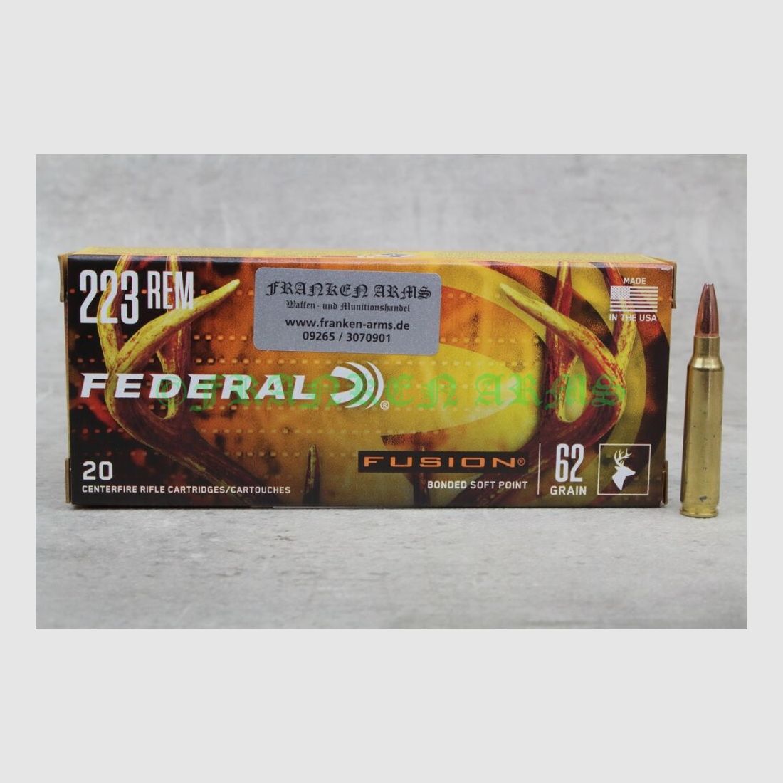 Federal Premium .223 Rem. Fusion 62gr. 4,0g 20 pièces Prix dégressifs