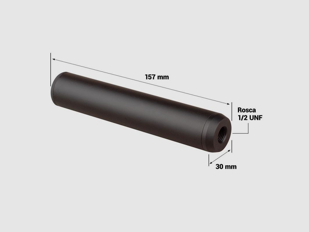 Silenziatore universale con filettatura 1/2 UNF, immagine 5 di 9