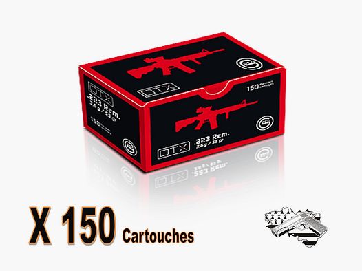 GECO .223 Rem FMJ DTX 55 grs boite de 150 munitions