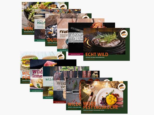 Paquet de brochures de recettes "Wild on Wild" (12 pièces)
