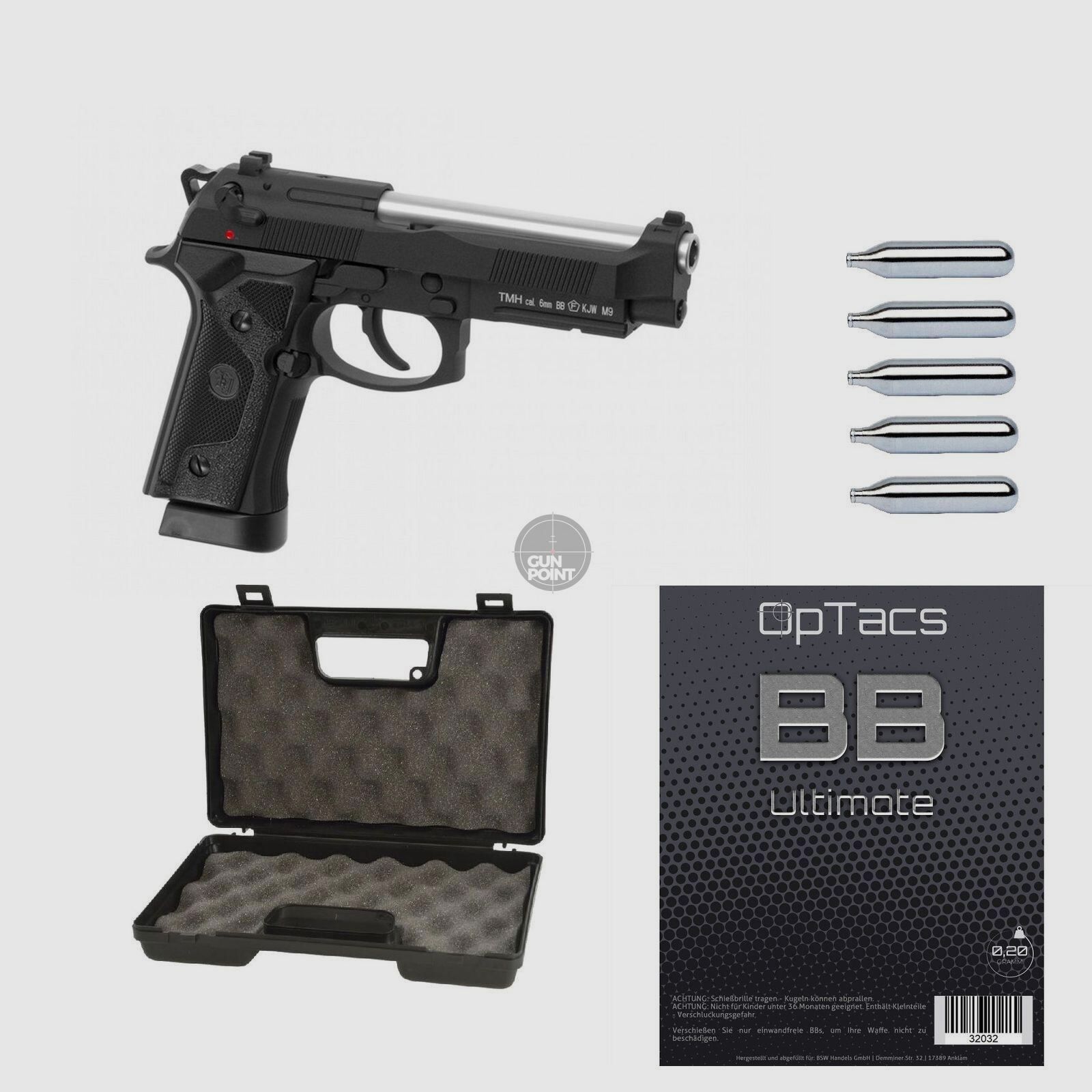 SET !!! Softair - Pistole - KJ Works - M9IA Full Metal Co2 - ab 18, ber 0,5 Joule
