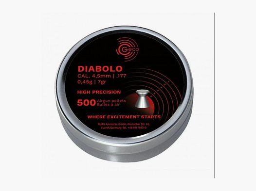 GECO DIABOLO CAL. 4.5 CONF. DA 500 PZ.