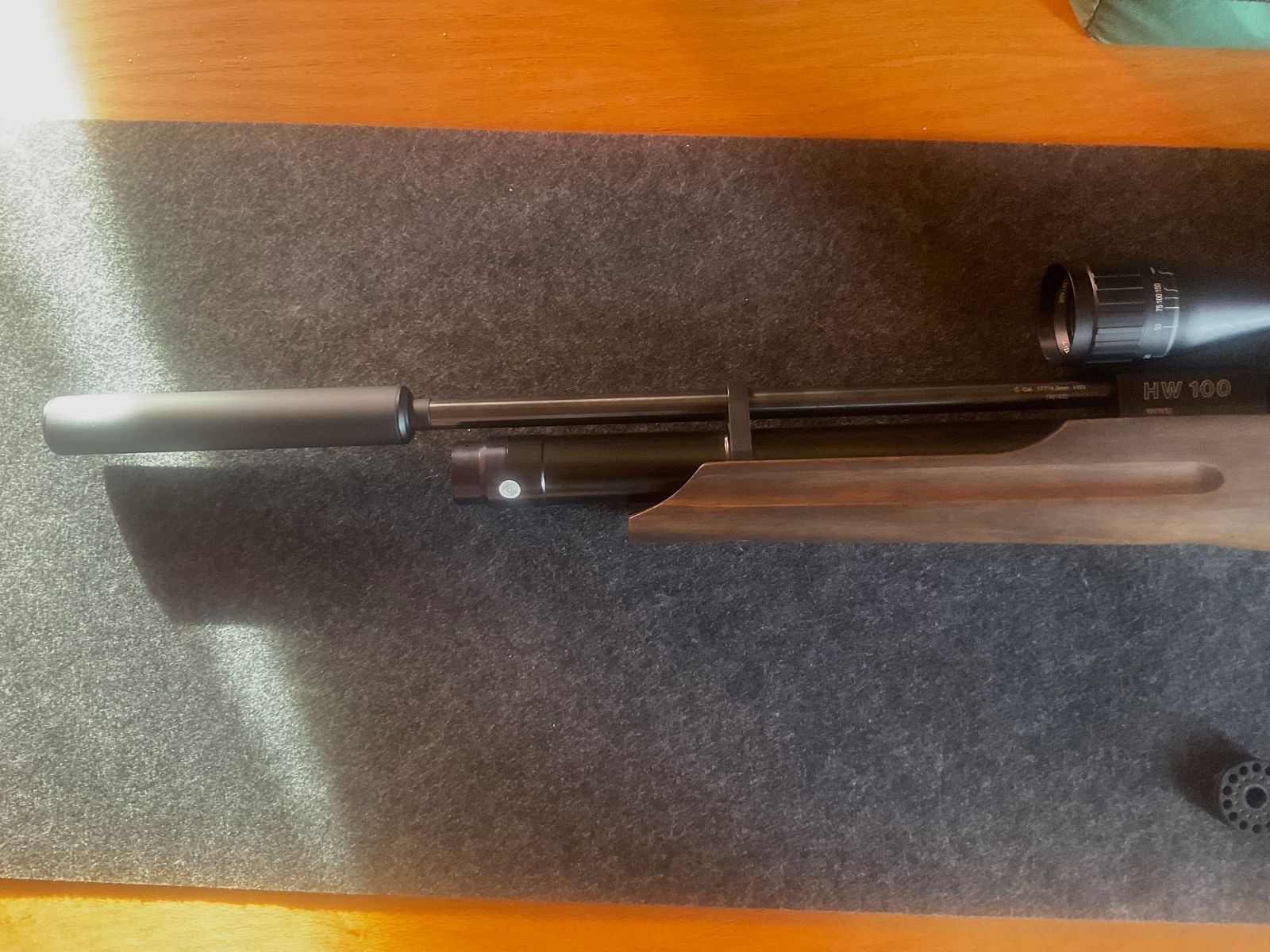 HW 100 T silencer, Hawke 4-12x40 and case (Tectake) 6/2024