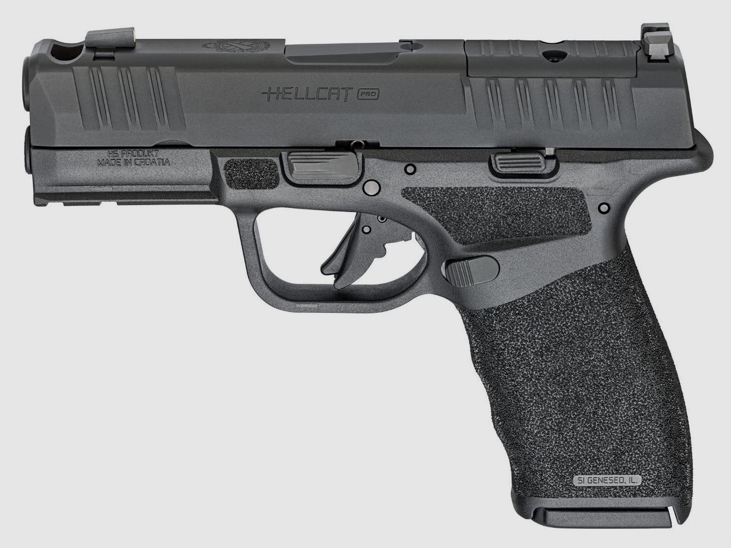 Springfield Armory Hellcat Pro Comp OSP Black Pistool, 9×19, 3.7" Loop, Optic Ready, U-Notch