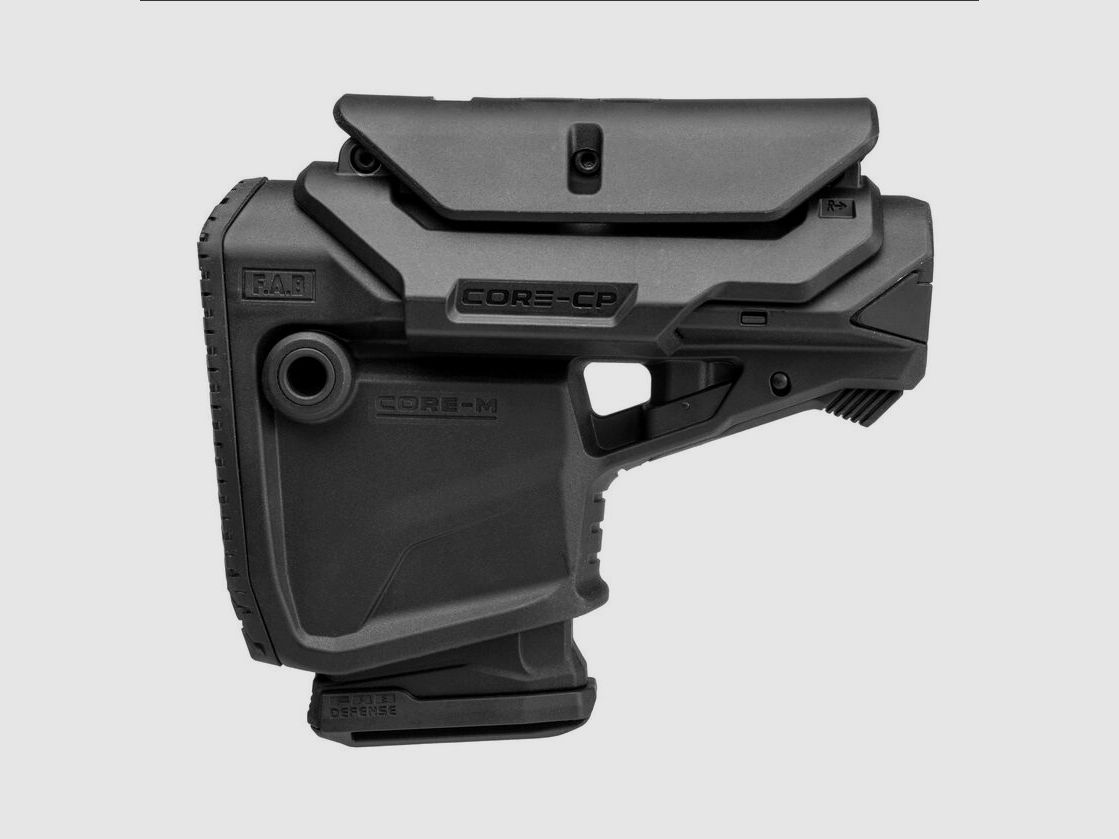 FAB Defense GL-Core M CP stock AR15 / M16 / M4 with 10-round reserve magazine and adjustable cheek rest