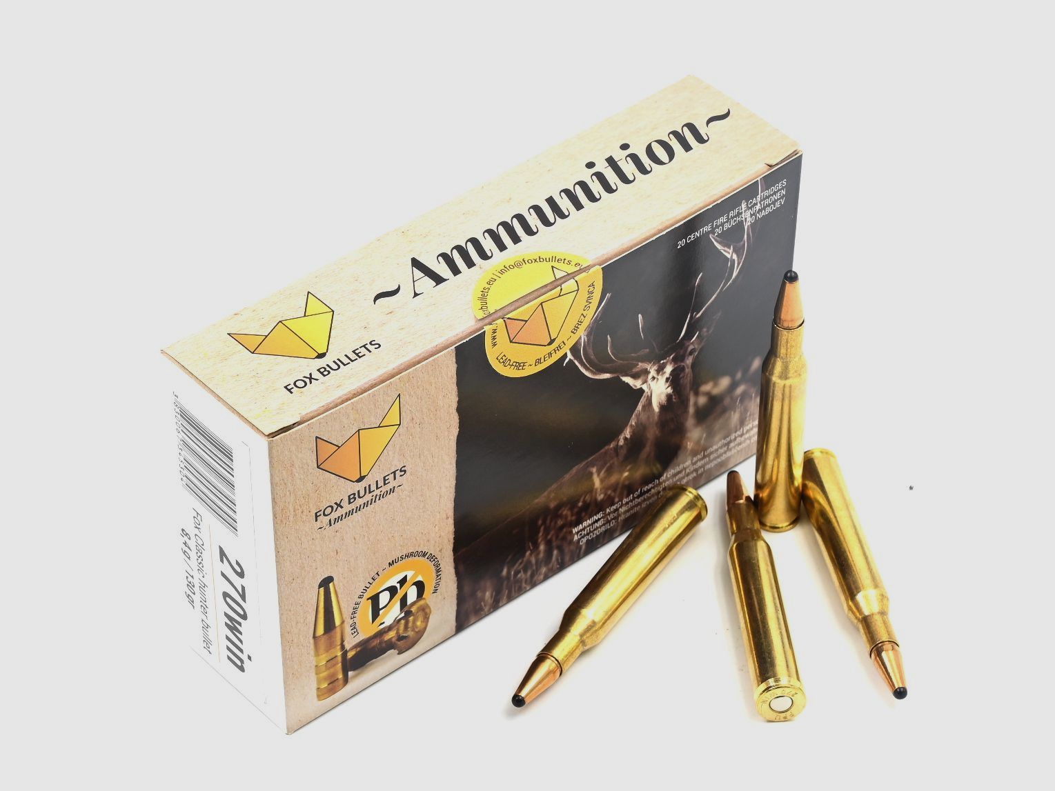 Fox Classic Hunter 270 Win, HP Bleifrei 130gr, 20 Stk
