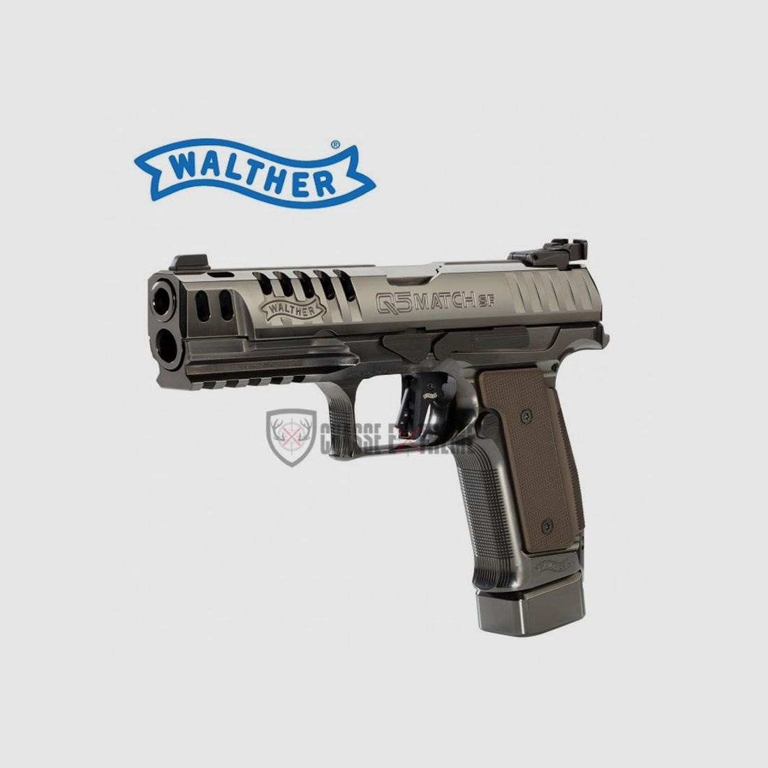 Pistool WALTHER Q5 Match Sf Black Diamond 17 Schoten Kal. 9x19, afbeelding 2 van 4
