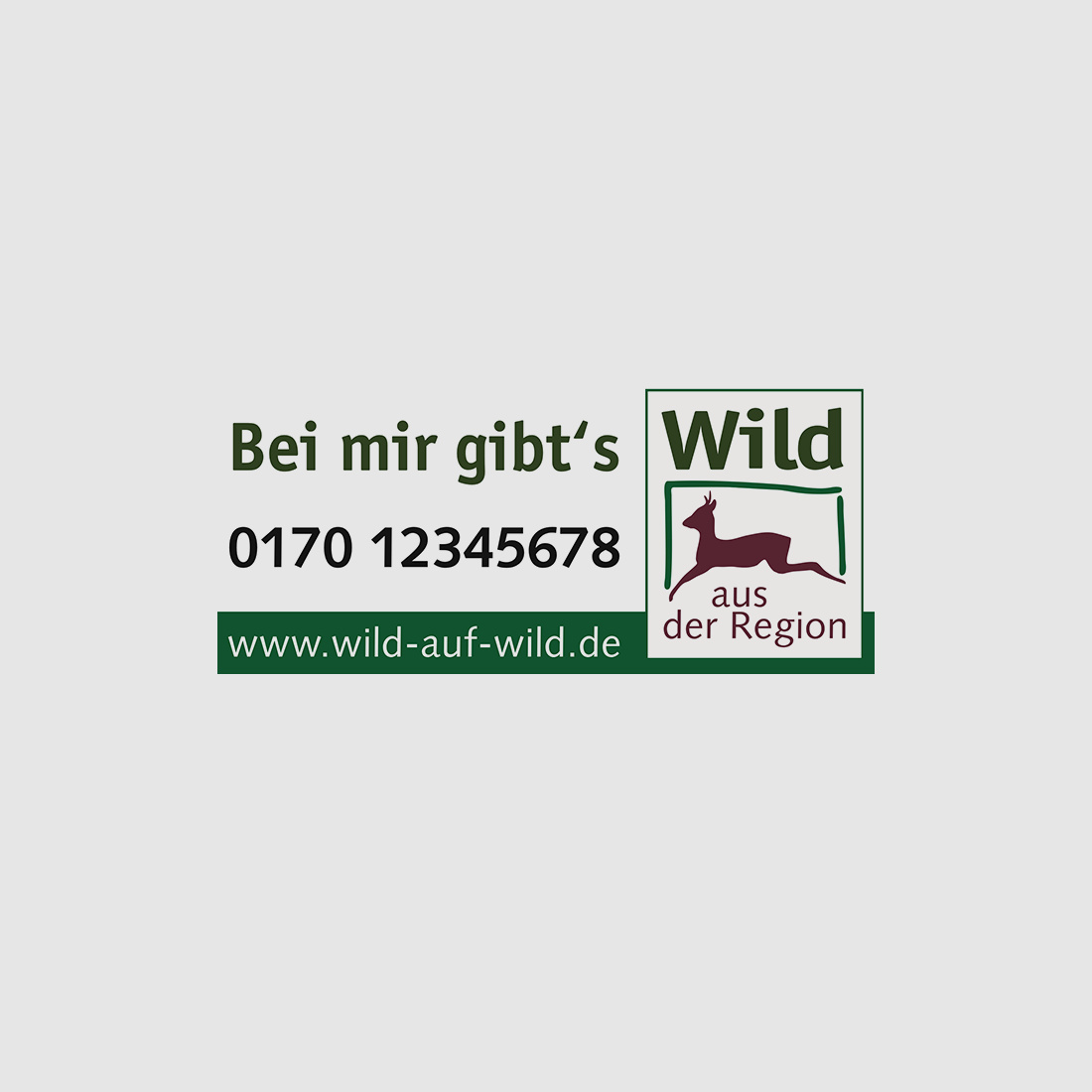 Auto-Magnettafel-Set "Bei mir gibt's Wild"