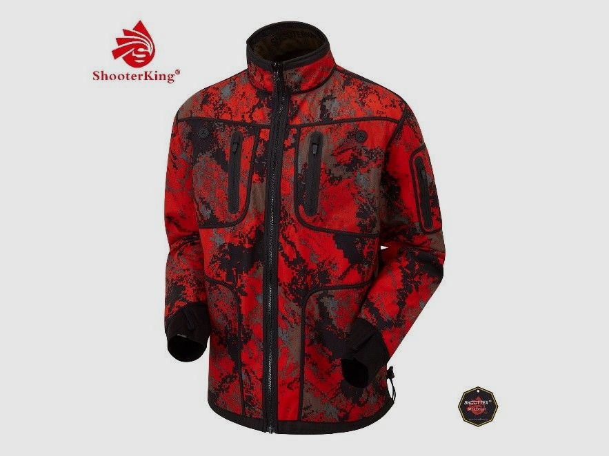 SHOOTERKING Softshell Wende-Jacket - Forest Mist czerwony