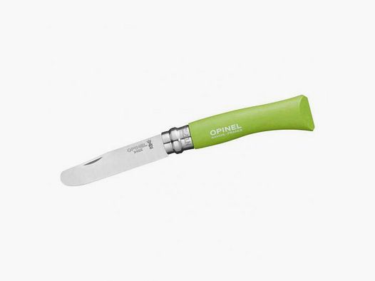 Cuchillo para niños Opinel, acero inoxidable, madera de haya, verde